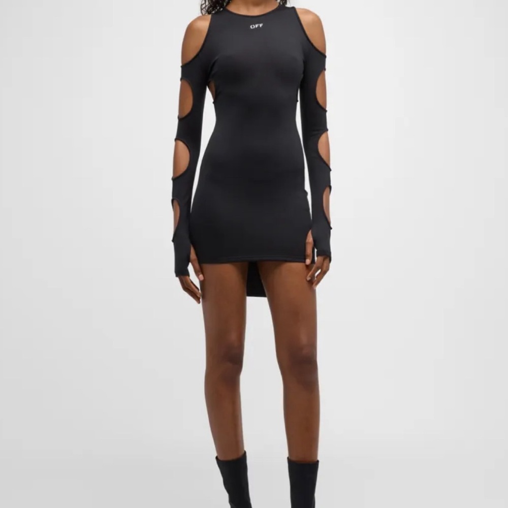 Off-White Mini Dress size 10 MSRP $1,175 NWT Authentic